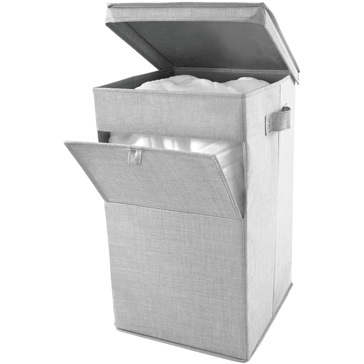 Cesto de ropa apilable gris