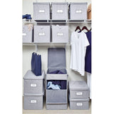 Cesto de ropa apilable gris