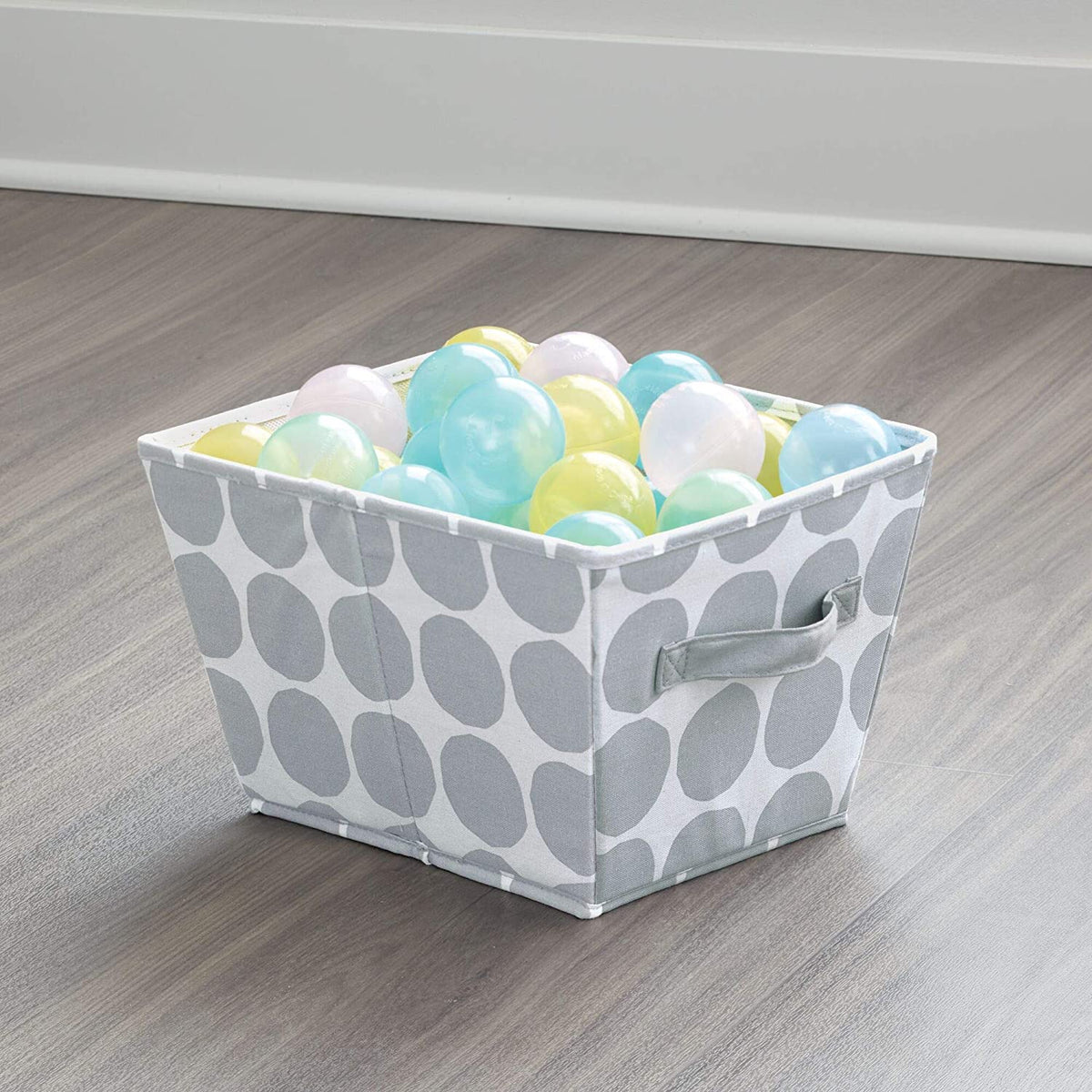Gray Dot Angled Bin - Medium