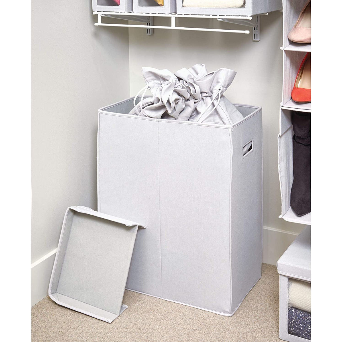 DOUBLE LAUNDRY BASKET WITH INTERNAL BAG