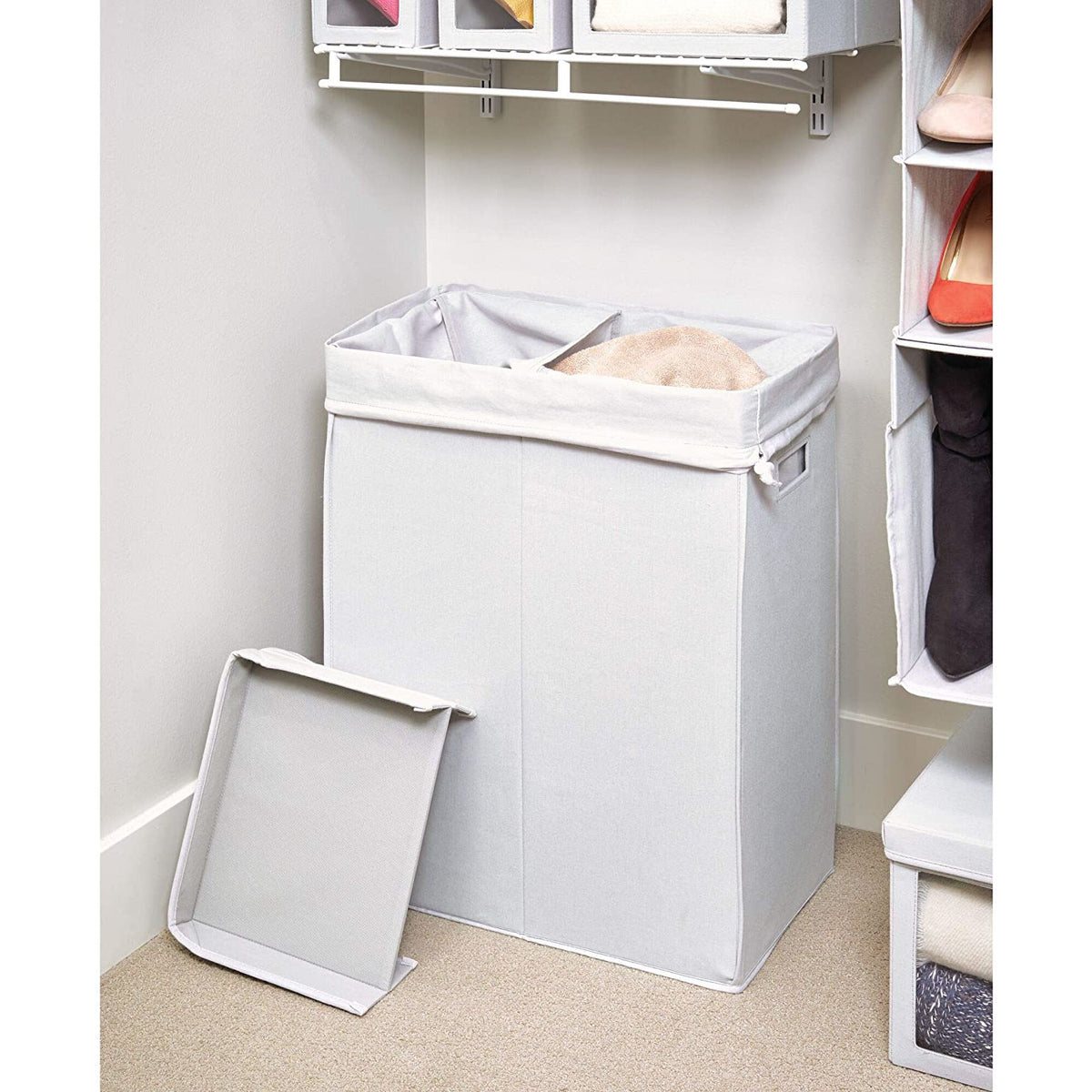DOUBLE LAUNDRY BASKET WITH INTERNAL BAG