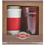 Vaso térmico doble capa caliente-frío de 473 ml, rojo