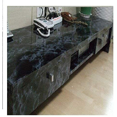 Forro Adhesivo de Vinilo para Cajones y Estantes 45 cm x 2,7 m Mármol Negro
