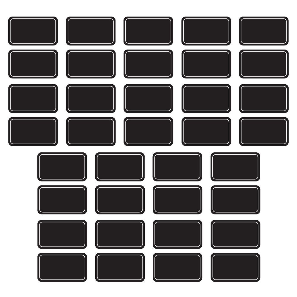 Juego de 36 etiquetas de pizarra
