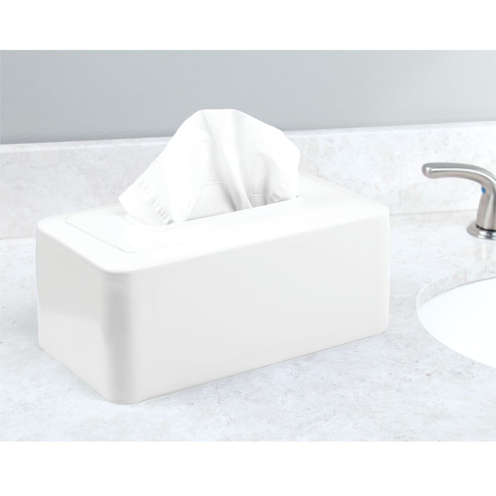 Caja de pañuelos blanca