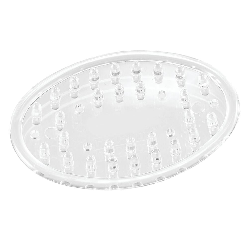 Pequeño protector de jabón transparente, juego de 2