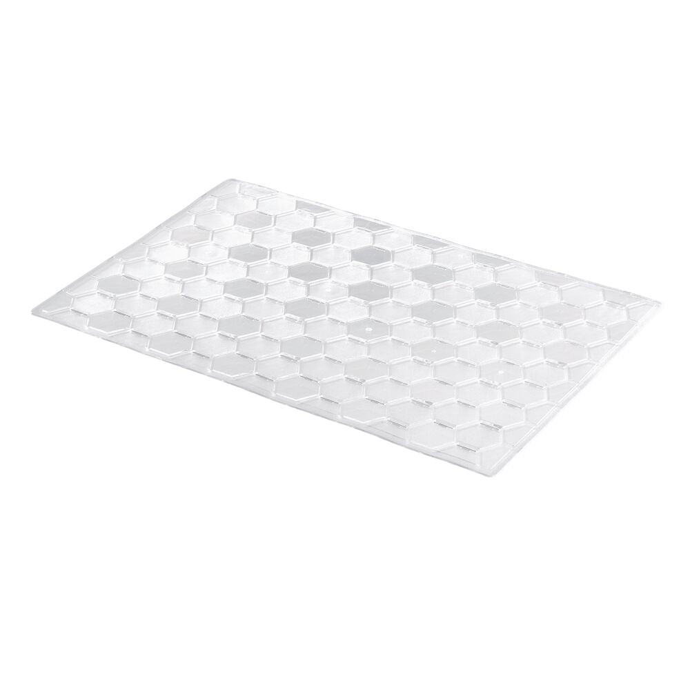 Alfombrilla grande transparente para fregadero Hexagonal