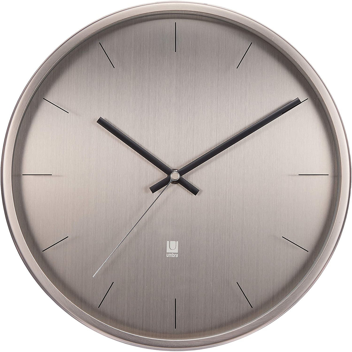 Reloj de pared metálico Níquel