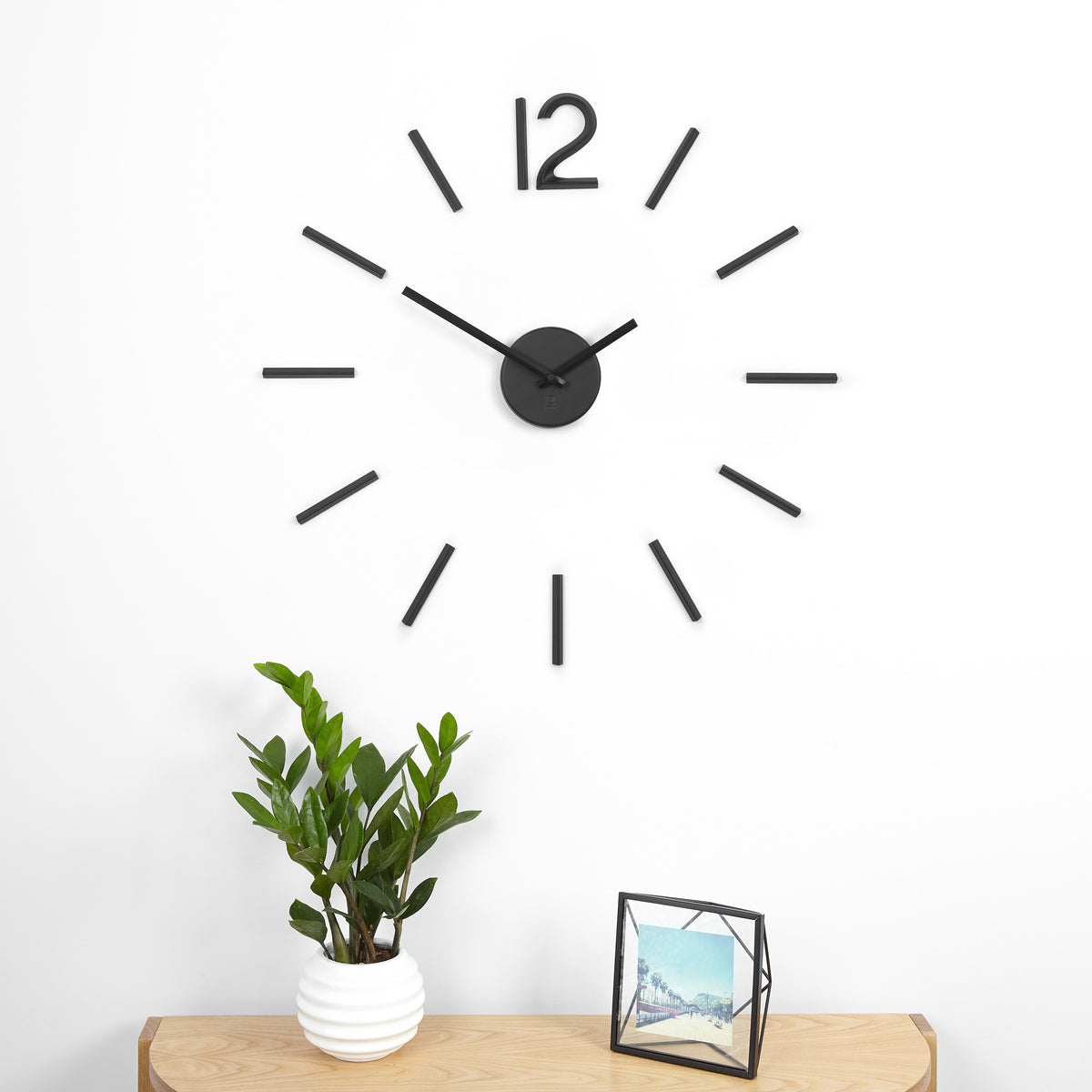 Blink Reloj de pared negro