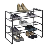 Zapatero de 5 niveles negro mate
