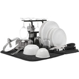 ESCURRIDOR DE PLATOS UDRY CON SOPORTE PARA COPAS NEGRO