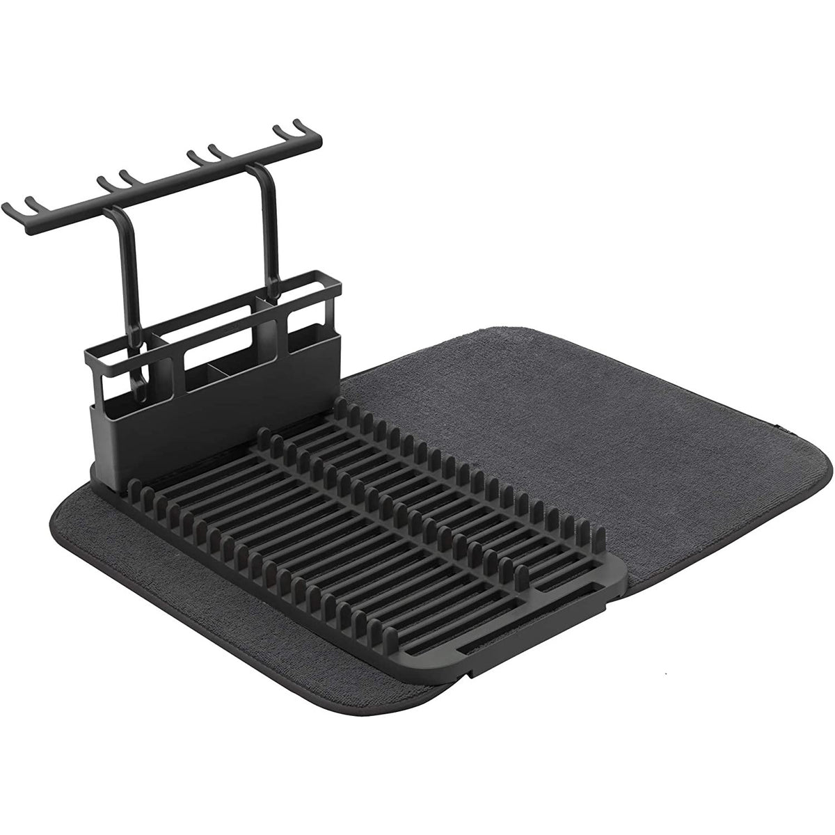 ESCURRIDOR DE PLATOS UDRY CON SOPORTE PARA COPAS NEGRO