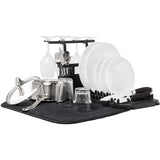 ESCURRIDOR DE PLATOS UDRY CON SOPORTE PARA COPAS NEGRO