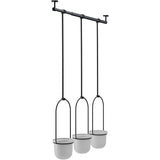 TRIFLORA HANGING PLANTER GREY/BLACK