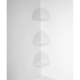 CORNER SHELF SET OF 3 WHITE