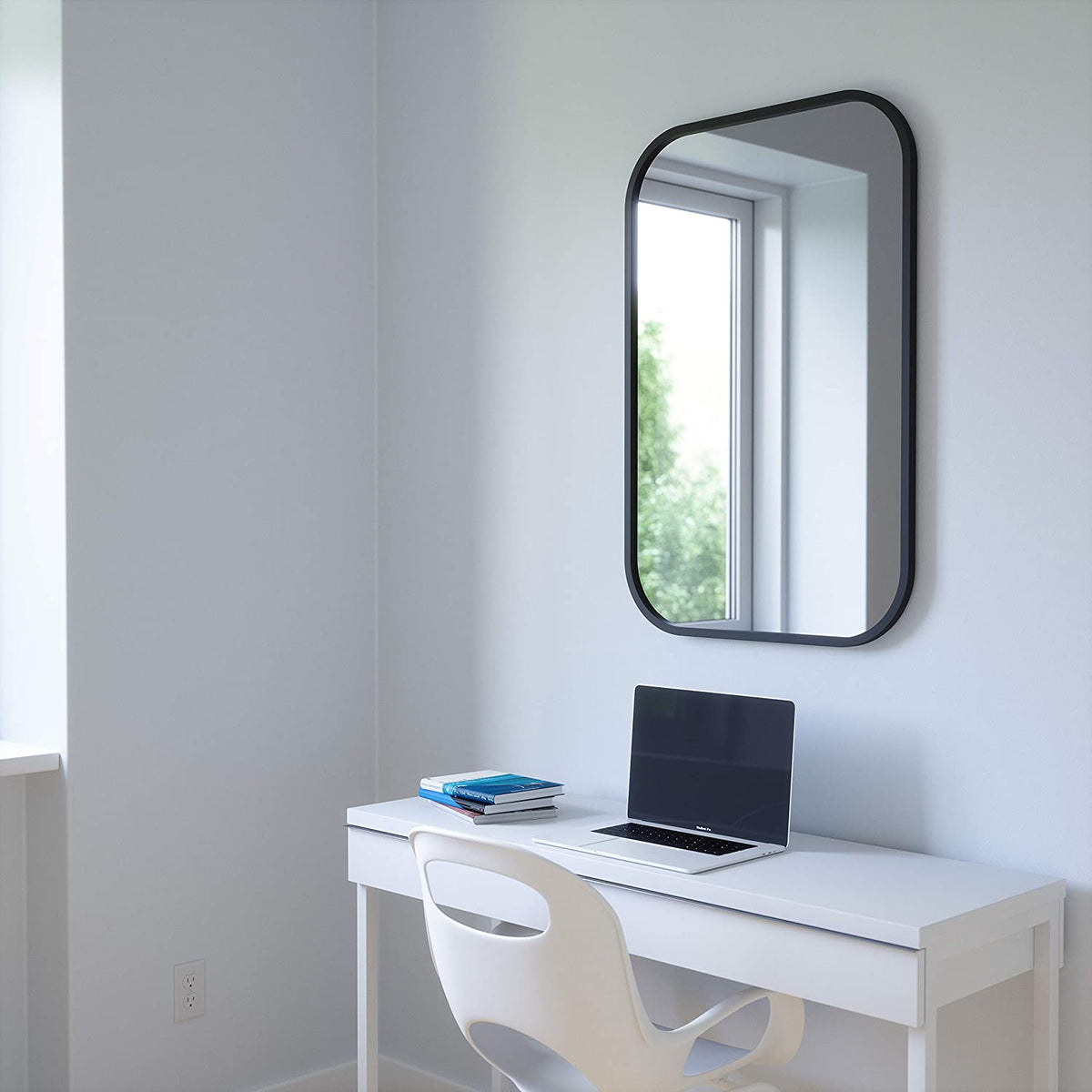 HUB MIRROR RECTANGLE 16 x 24" BLACK