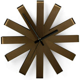 RIBBON WALL CLOCK 12" BRONZE