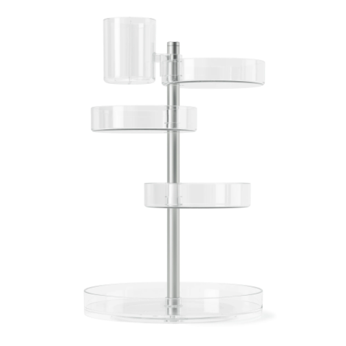 PIROUETTE ORGANIZADOR ACRÍLICO TRANSPARENTE Y NÍQUEL