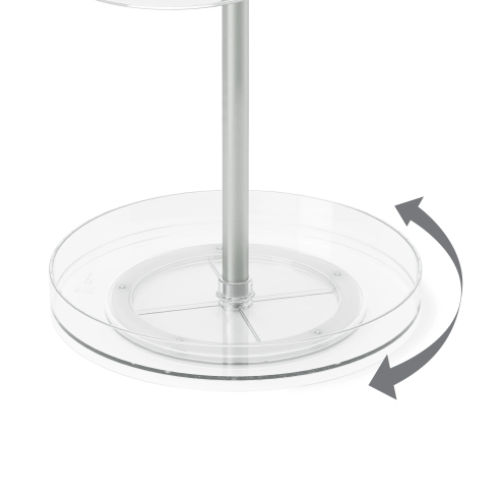 PIROUETTE ORGANIZADOR ACRÍLICO TRANSPARENTE Y NÍQUEL