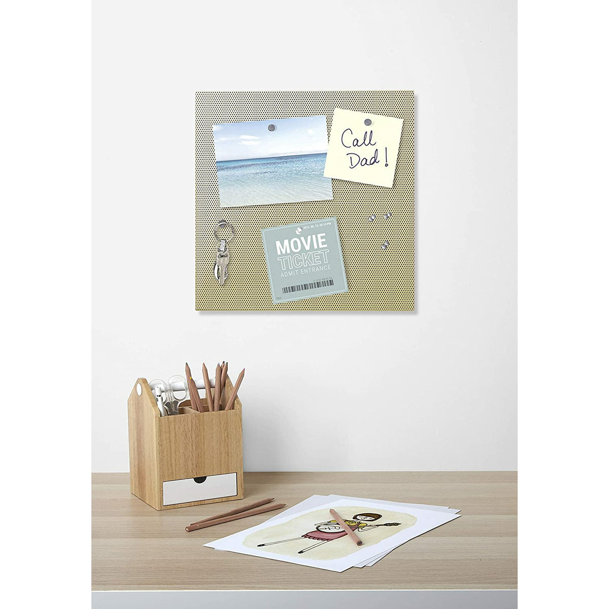 TABLÓN DE ANUNCIOS 12X12" LATÓN