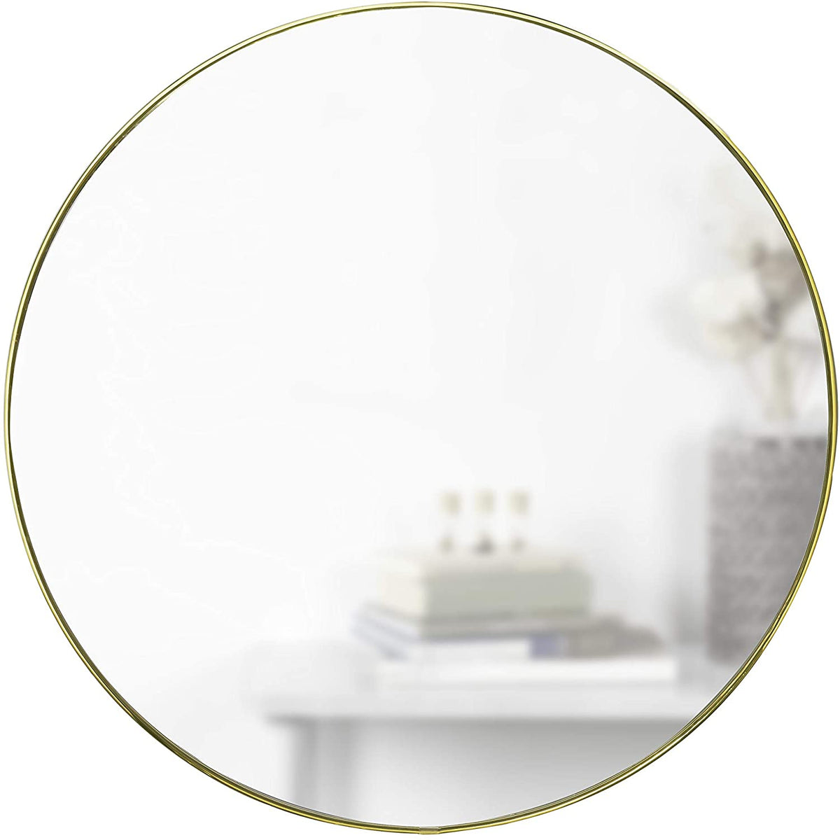 ESPEJO DE PARED HUB METAL 37" LATÓN