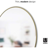 ESPEJO DE PARED HUB METAL 37" LATÓN