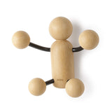 WOODY WALL HOOK BLACK / NATURAL