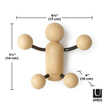 WOODY WALL HOOK BLACK / NATURAL