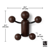 WOODY WALL HOOK BLACK / WALNUT