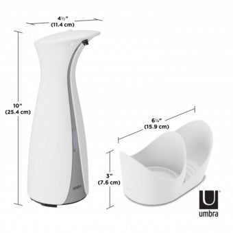 DISPENSADOR DE JABÓN AUTOMÁTICO OTTO CON CESTA BLANCO