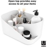 ORGANIZADOR DE COSMÉTICOS GLAM BLANCO Y GRIS