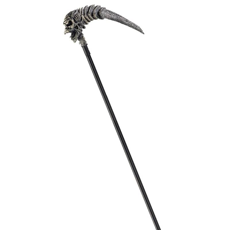 Hoz de plástico con calavera de 47″