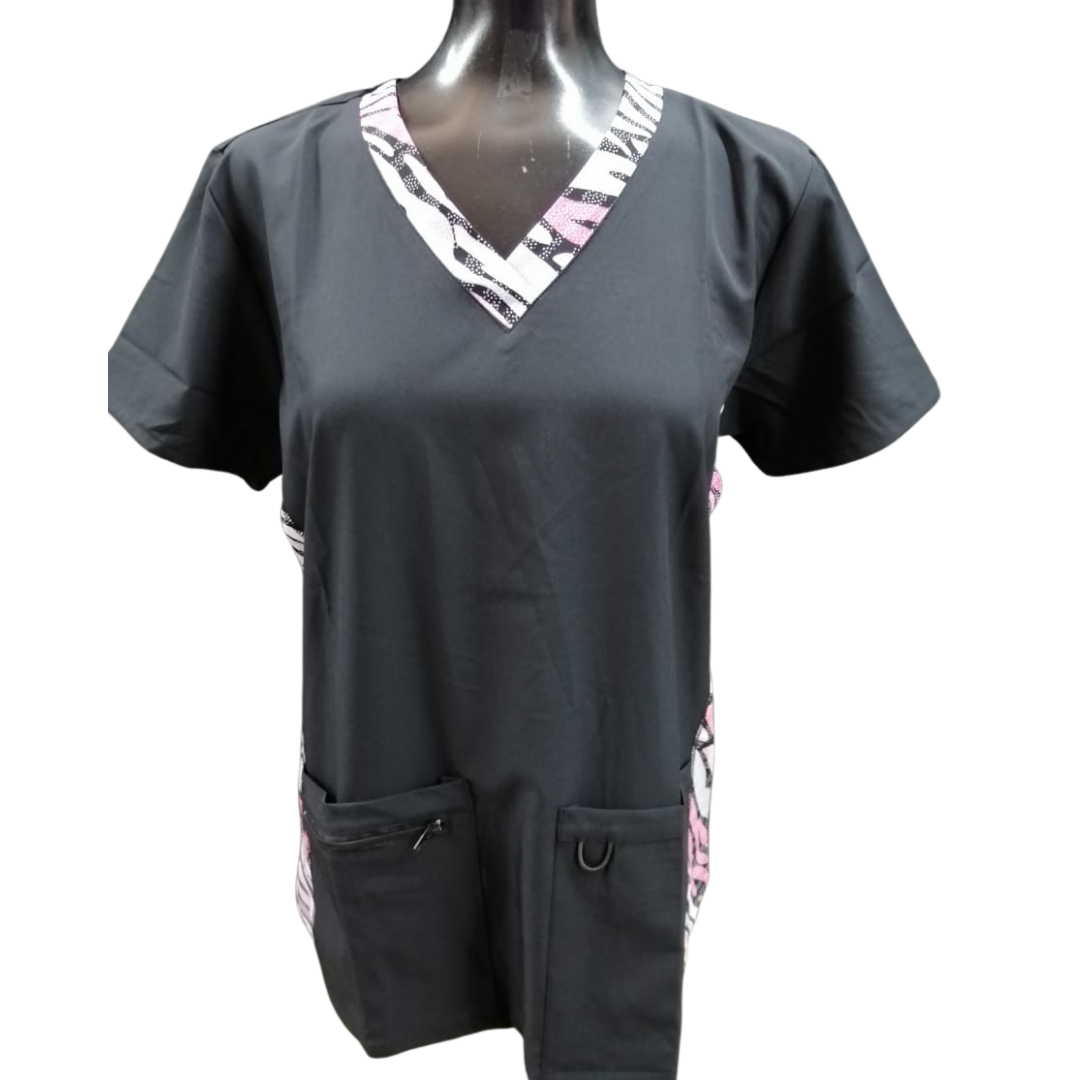Camisa Estampada Cebra Negra