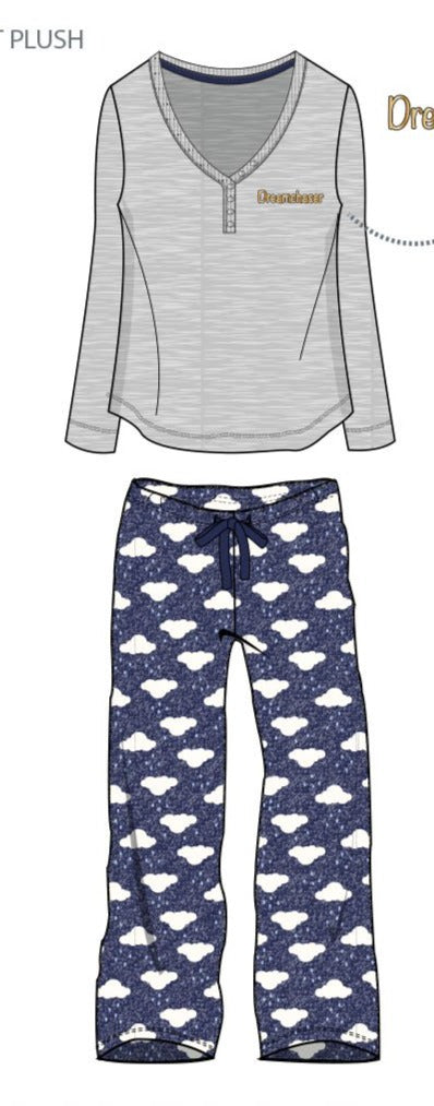 Conjunto de pijama Winter Wonderland gris jaspeado