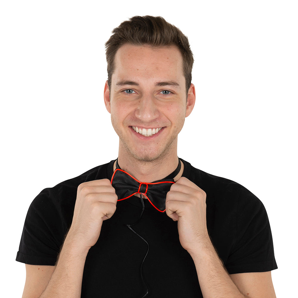 Corbata de moño LED ROJA