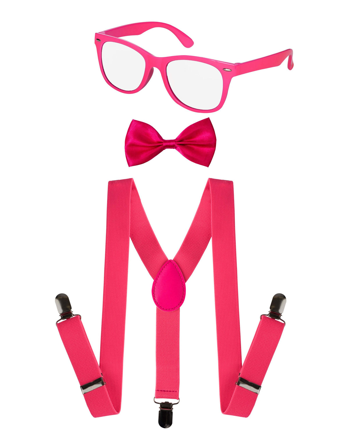 Tirantes de neón, Pajarita, SET de accesorios ROSA