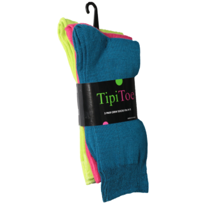 Paquete de 3 calcetines deportivos azul/fucsia/verde