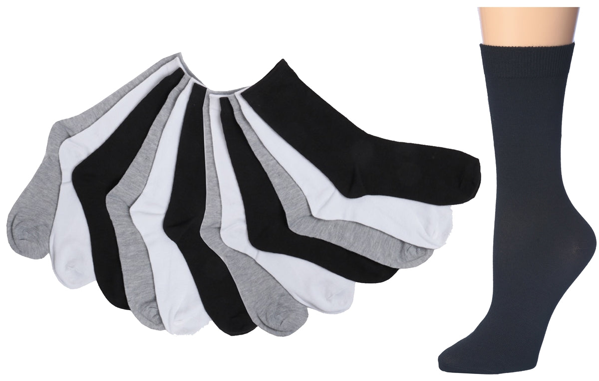 Calcetines de tripulación para mujer, 3 pares por paquete