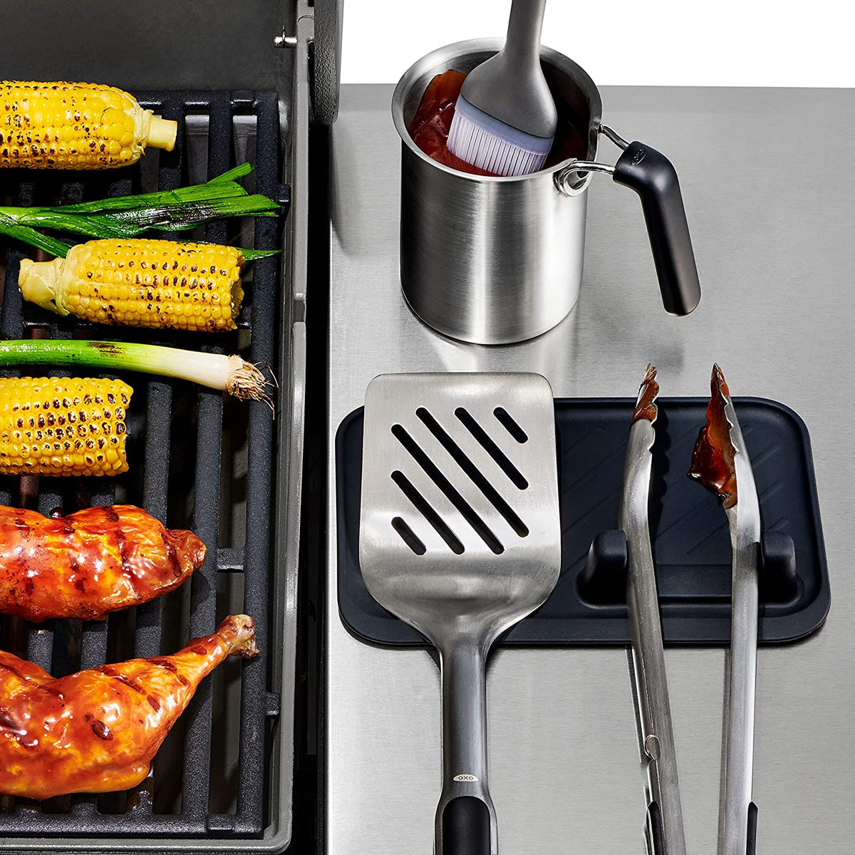 SOPORTE PARA UTENSILIOS DE SILICONA PARA PARRILLA OXO GG