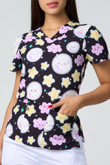 CAMISAS ESTAMPADAS DE LUNA NEGRA Y ESTRELLAS