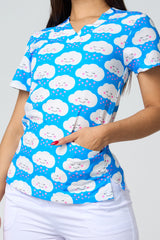 CAMISAS ESTAMPADAS NUBE AZUL