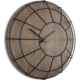 Reloj de Pared Cage Nogal/Negro 16.25"
