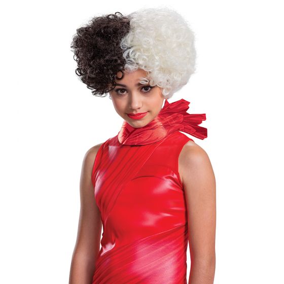 Peluca Cruella para adolescentes de acción real