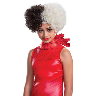 Peluca Cruella para adolescentes de acción real