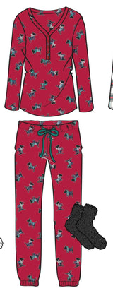Conjunto de jogger Hensley grúa carmesí
