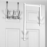 Gancho blanco ajustable para puerta (OTD) 12" x 4" x 14.5"-24.5" (altura)