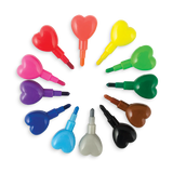 Corazones apilables crayones