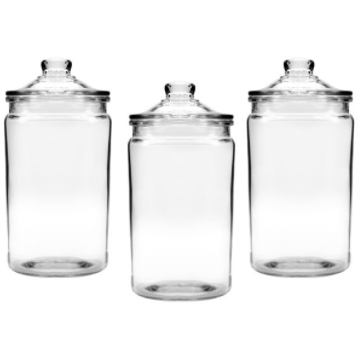 JUEGO DE 6 TARROS DE CRISTAL APOTECARIO HERITAGE HILL DE 473 ML