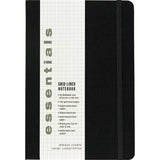 Essentials cuaderno de líneas cuadriculadas negro lg