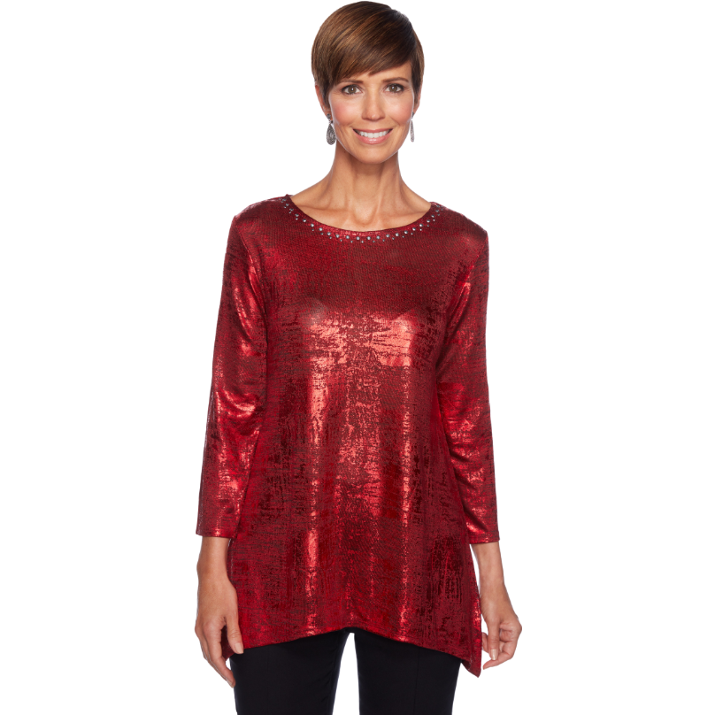 Blusa de manga larga roja Ruby Rd.